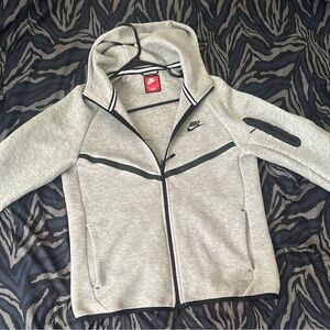 Nike Heather Gray Hoodie with Black Trim